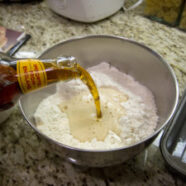 Adding beer to dry ingredients