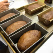 Small loaves of Double Dark Chocolate bread.