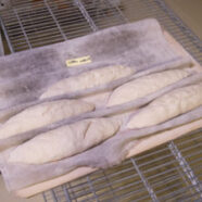 Liquid sourdough shaped and proofing