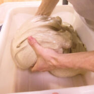 Folding rye dough (more like playdough)