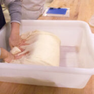 Folding semolina dough – very dense