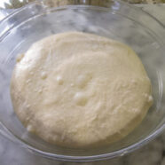 Dough after a night in the fridge