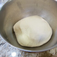 A smooth dough after about 8 minutes of kneading.