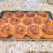 Fresh out of the oven, and a lot bigger. The house smells great!