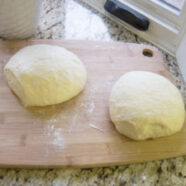 Pre-shaping the divided dough.