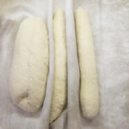 Shaped batard and baguettes for epi loaves.