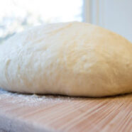 Closeup of resting dough.