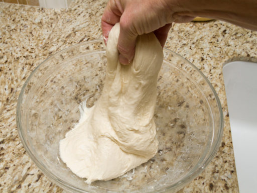 After half an hour the dough should be smooth and elastic.
