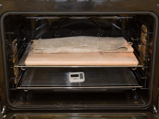 Using the oven for proofing.
